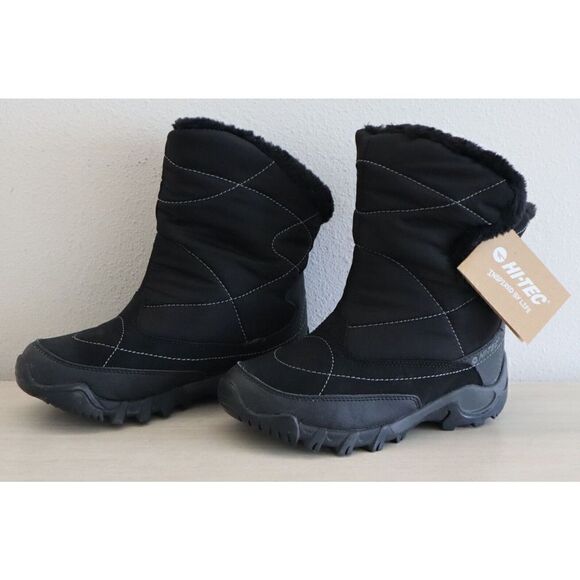 Hi-Tec HS13G Women's Sz 6 Black/Charcoal Abisko 200 WP WOS Faux Fur Lined Boots - Picture 10 of 15